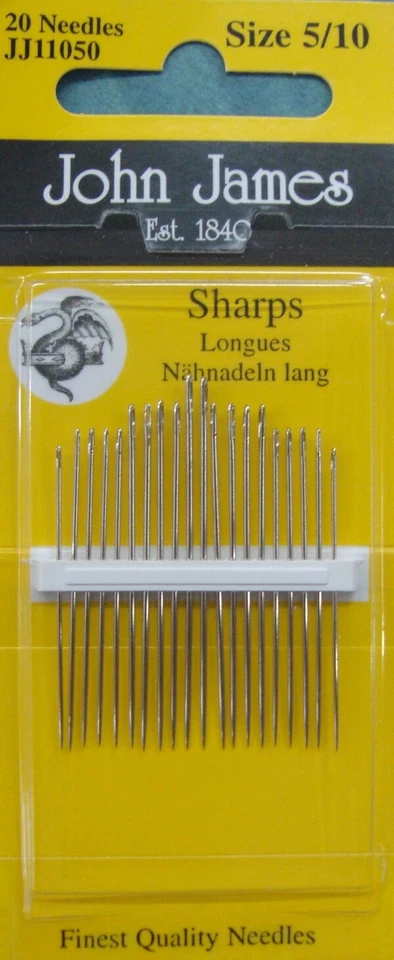 AGHI AGO CUCIRE A MANO - JOHN JAMES -CRUNA CLASSICA MISURA 5/10 (20 AGHI) 1 CONF - Immagine 1 di 1