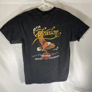 Camiseta vintage 1998 Harley Davidson talla grande Eagle Denver Colorado Fat Boys - Imagen 1 de 8