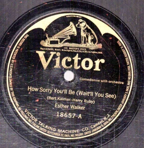 37po.  Esther Walker-How Sorry You'll Be & Billy Murray-Like a Lion - Vic. 18657 - Foto 1 di 1