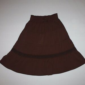 Gymboree Glamour Safari Girl's Brown Crochet Tiered Gauze Skirt size 3 NWT