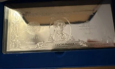 1998 $1 Silver Certicate  .999 Pure Silver  National Collection Mint ￼ - Image 1 of 4