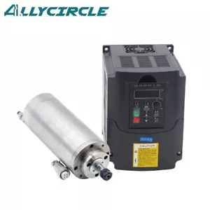 1.5KW Water Cooling Spindle AC220V ER11 400HZ 6A 80MM 24000RPM+1.5KW VFD - Picture 1 of 6