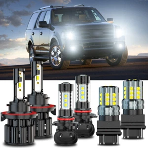 6X White LED Headlight Front Turn signal Fog Lights For Ford Explorer 2006-2010 - Picture 1 of 12