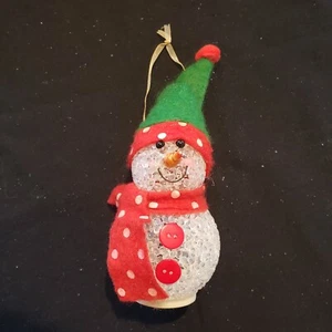 Pequeño muñeco de nieve de plástico palomitas de maíz de colección - Imagen 1 de 6