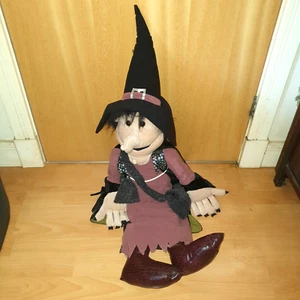 36" ENCHANTED WITCH & BLACK CAT Professional Hand The Puppet Company LARP Muppet - Photo 1/10