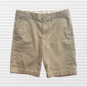 J Crew Crewcuts Boys Classic Khaki Shorts Tan Beige Adjustable Waist Size 8 - Picture 1 of 12