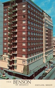 The Benson on Broadway, Portland Oregon Vintage PC - Picture 1 of 2