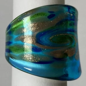 Unikat - Glasring Aquamarine Größe 55 ( NEU ) - Bild 1 von 7