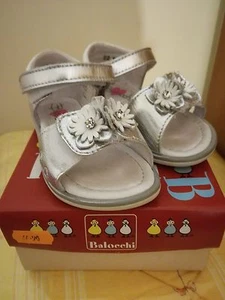 SCARPA BAMBINA "BALOCCHI" SANDALO STRAPPO n.22 ARGENTO - Foto 1 di 1
