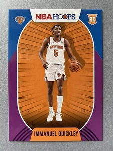 2020-21 Hoops Basketball RC Rookie Card Immanuel Quickley Purple 249 - Picture 1 of 2