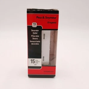 Legrand Pass & Seymour White Decorator Tamper-Resistant Receptacle 885TRWCC12 - Picture 1 of 3