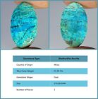 Natural Shattuckite Azurite Gemstone Loose Oval Cabochon From Africa