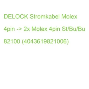 DELOCK Stromkabel Molex 4pin -> 2x Molex 4pin St/Bu/Bu 82100 (4043619821006) - Bild 1 von 2