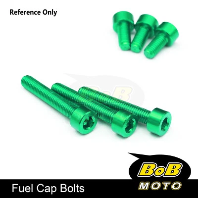 Pernos de tapa de gas combustible CNC VERDE para Kawasaki VERSYS KLE 650 08-10 11 12 13 14 15 16 Foto 1 de 4