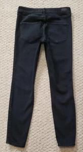 Leggings de jean de tiro alto negros Abercrombie & Fitch para mujer talla 6 W28 x L27 ¡USADOS EN EXCELENTE ESTADO! - Imagen 1 de 5