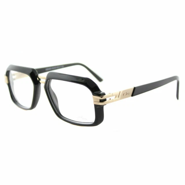CAZAL 6004 Eyeglasses 001 Black-gold Clear Lens 56 Mm