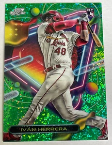 2023 Topps Chrome Cosmic Ivan Herrera #147 RC Green Space Dust Refractor #63/75 - Picture 1 of 2