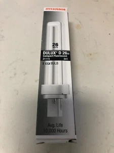 Sylvania 21115 26 watt CFL lamp G24d-3 base. 1710 lumens 4100 k temperature. - Picture 1 of 3