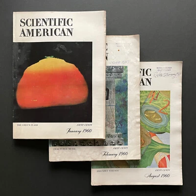 Three 1960 Scientific American Magazines • Green Flash • Metals • Viruses - Image 1 of 3