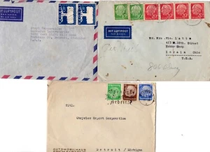 Deutschland Briefe 1928 - 1934 SC 392.395.421.708.710.772 verschickt an US-Firmen - Bild 1 von 2