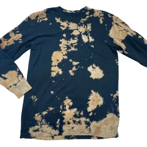 Talentless Shirt Mens M Black Tie Dye Cotton Crew Neck Long Sleeve Pullover - Picture 1 of 7
