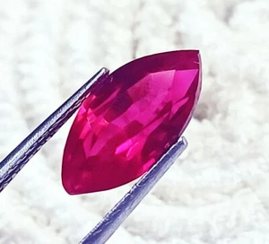 6.90 Natural Blood Red Ruby Marquise Shape Loose Gemstone Certified - Imagen 1 de 4