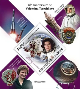 Níger - Aniversario Valentina Tereshkova 2022 - Hoja de recuerdo de sellos - NIG220165b - Imagen 1 de 1