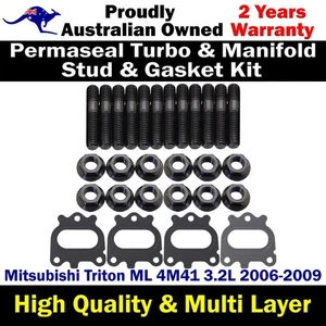 Permaseal Exhaust Manifold Studs&Gasket Kit For Mitsubishi Triton ML 4M41 3.2L - Picture 1 of 9