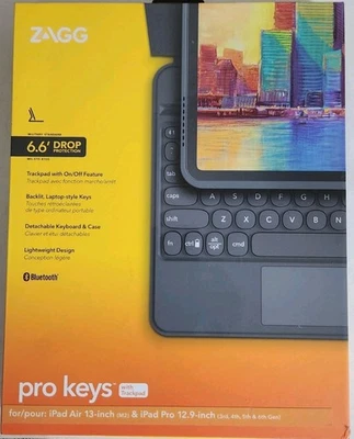 ZAGG Pro Keys for Apple iPad Air 13in / iPad Pro 12.9 3rd 4th, 5th 6thGen - Image 1 of 4