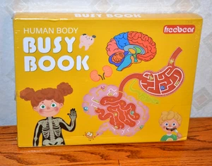 Freebear Human Body Busy Book 1, Anatomy Book for Toddlers, 3+ - NEW - Bild 1 von 2