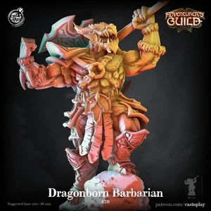 Dragonborn Bárbaro Paladín Luchador Guerrero Miniatura | D&D DnD - Imagen 1 de 1