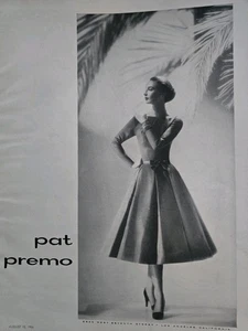 Vestido Pat Premo 1956 para mujer anuncio de moda vintage - Imagen 1 de 1