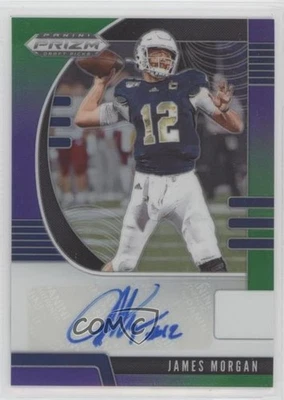 2020 Prizm Draft Picks Rookies Purple & Green /199 James Morgan Rookie Auto RC - Image 1 of 2
