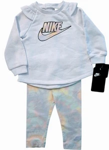 Nike Baby Girl 2-piece Set Sweatshirt & Legging Set Size 9 Months Ruffles - Picture 1 of 7