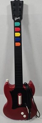 Guitar Hero Gibson SG Red Octane Wired Controller Playstation 2 PS2 Tested - Image 1 of 4