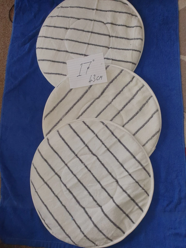 Microfiber Pads 2x17"/43cm 1x16"41 Scrub Stripes Hard Floors Floor Tiles Carpets - Image 1 of 1