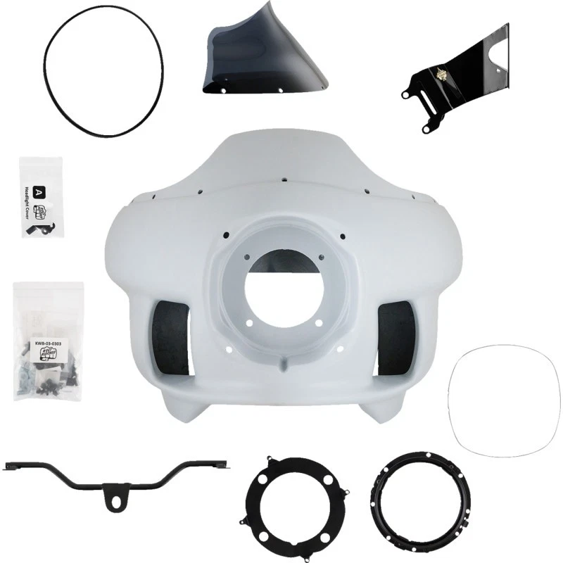 Kit de carenado Klock Werks KWB-03-0300 FXRP (blanco/negro) Foto 1 de 1