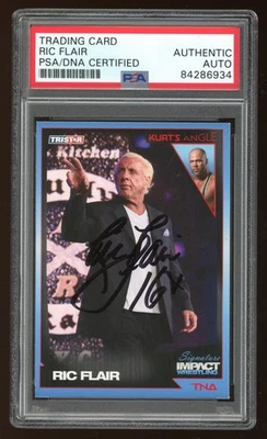 Tarjeta automática autografiada Ric Flair "16X" PSA/DNA 2011 TNA Tristar #12 patio 934 Foto 1 de 2