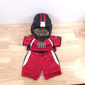 Build A Bear rot weiß und schwarz Football Uniform Trikot mit Helm - Bild 1 von 9
