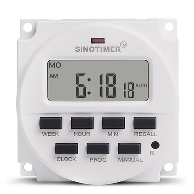  15,98  LCD Digital Timer 12 V DC 7  Programmierbarer Zeit Schalter9096 - Bild 1 von 4