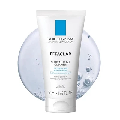 Gel de limpeza medicado La Roche-Posay Effaclar com 2% de ácido salicílico para acne. - Imagem 1 de 4