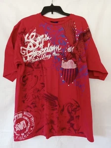 Camiseta roja vintage La Meca 2010 Large Freedom - Imagen 1 de 7