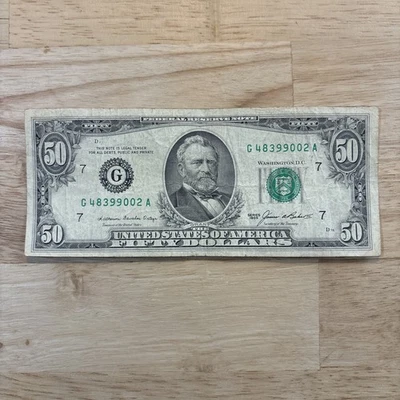 Old 50 Dollar Bill (1985) - Image 1 of 2