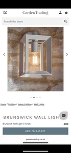 Garden Trading Brunswick Interior  Wall Light in Chalk (whitewash) - Picture 1 of 6