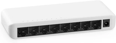 8 Porte Gigabit Unmanaged Ethernet Switch, 8 Porte 100/1000Mbps, Splitter Hub Di - Immagine 1 di 4