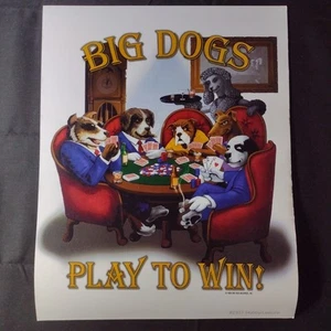 Big Dog Sportswear "Große Hunde spielen um zu gewinnen!" 11" x 14" Poster (2004) #2331 Hobby - Bild 1 von 3
