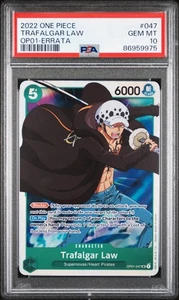 2022 One Piece Romance Dawn OP01-047 Trafalgar Law Pre Errata PSA 10 Gem Mint - Picture 1 of 2