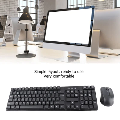 Wireless Keybdard Mouse Combo Set 2.4G Silent Portable 1600dpi For Laptop N OU - Image 1 of 4