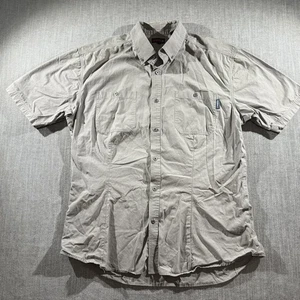 Wolverine Shirt Mens 2XL Gray Button Up Short Sleeve Outdoors Utility Pockets - Picture 1 of 8