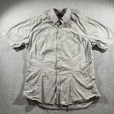 Wolverine Shirt Mens 2XL Gray Button Up Short Sleeve Outdoors Utility Pockets - Image 1 of 4